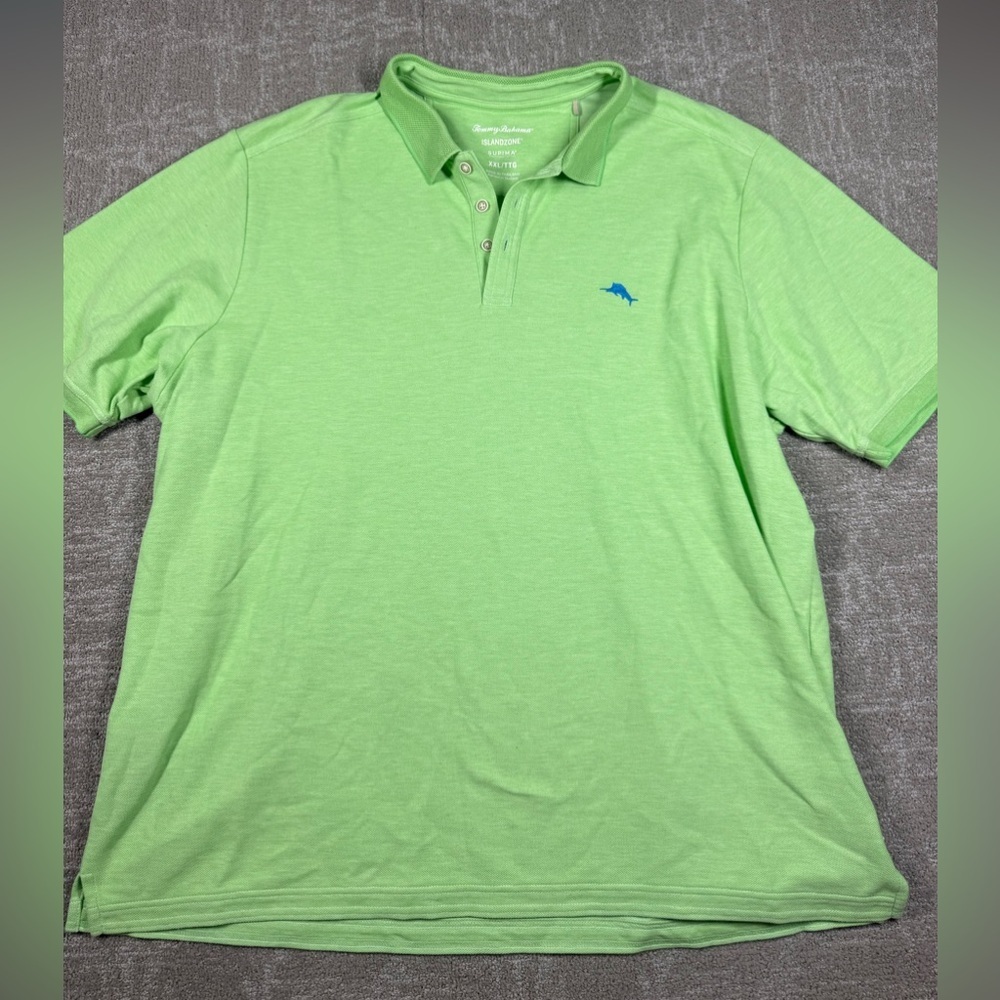 Tommy Bahama Islandzone Supima Green Casual Polo Shirt Size XXL